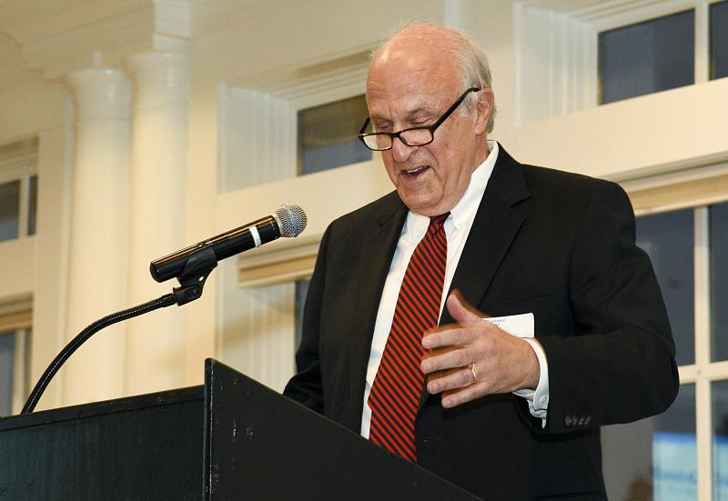 Jeff Goddess, chair of Common Cause of Delaware, welcomes John Sweeney, former editorial page editor of the News Journal.